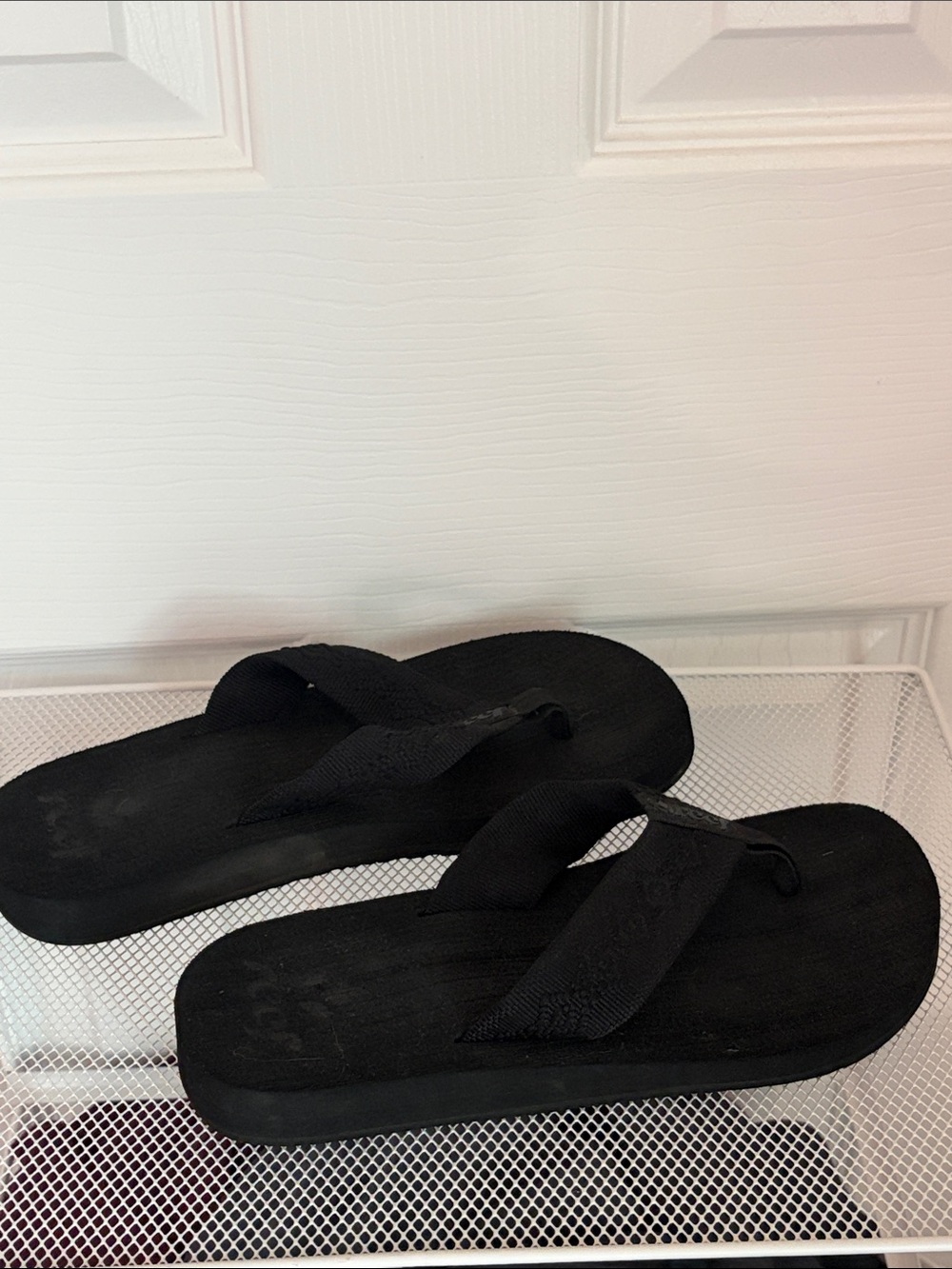 Black Women's Flip Flop Sandals - Classic Comfort